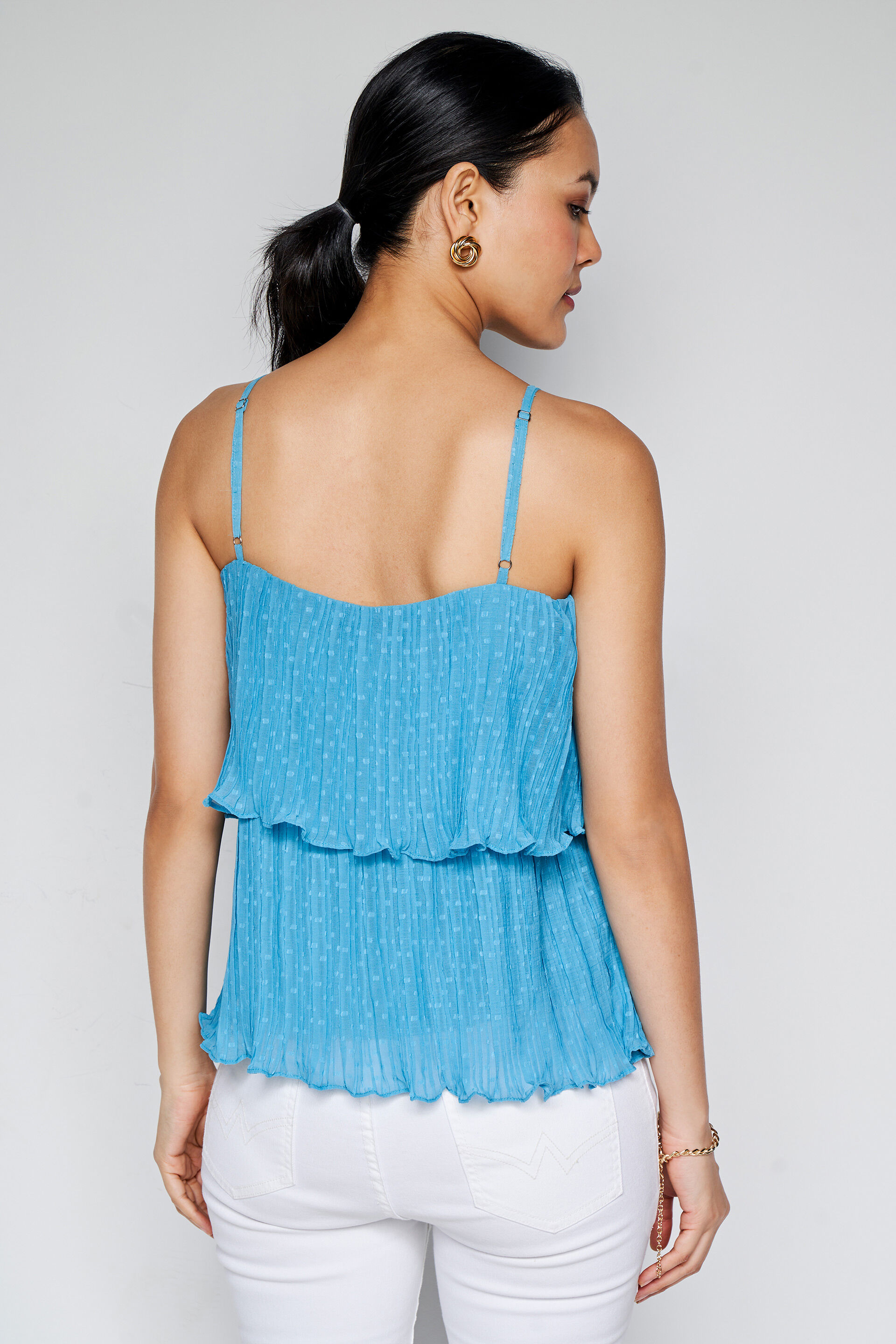 Ruffle Romance Top, Turquoise, image 4